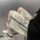 Men Jeans Zipper Summer Vintage Sports Casual Shorts